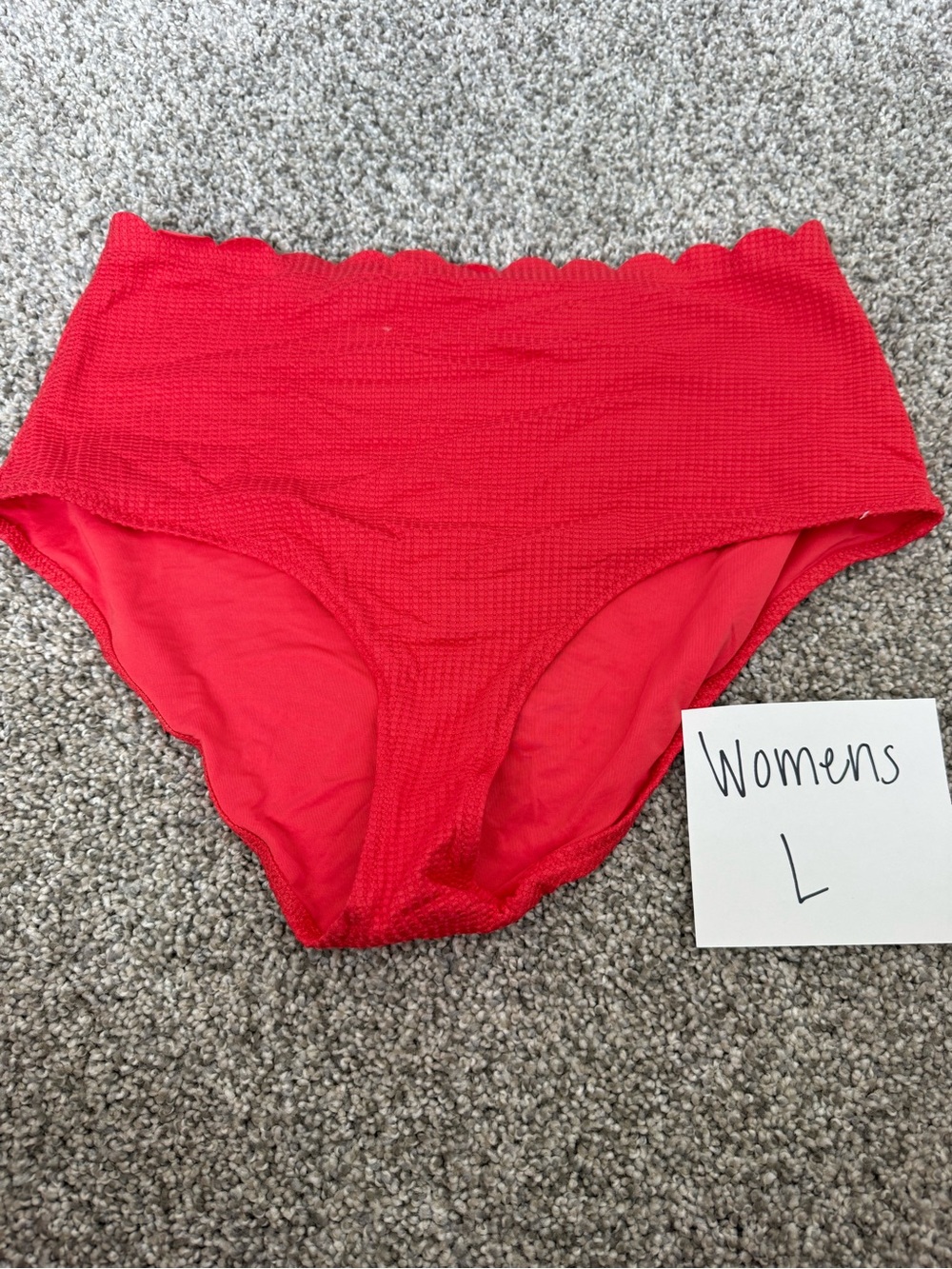 aerie High-Waist Bikini Bottoms in Red